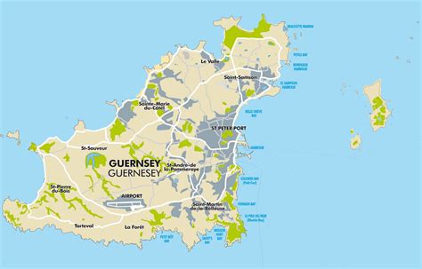 Map of Guernsey - Port de Guernsey | Guide du port