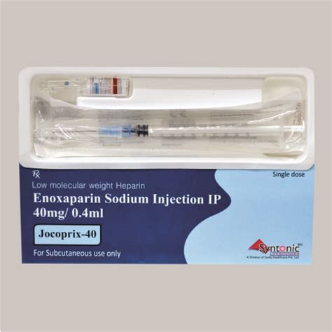 Enoxaparin Sodium Ip Mg Injection Jocoprix