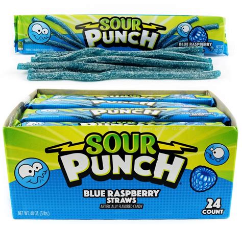 Sour Punch Blue Raspberry Straws 2 Oz The Sweet Spot