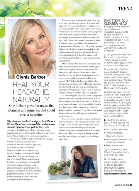 Heal your headache, naturally – Ageless By Glynis Barber