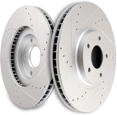 Scitoo Front Brake Rotors 2pcs Drilled And Slotted Brakes