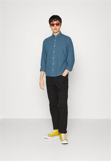 Scotch And Soda Essential Solid Camisa Storm Blue Azul Zalando Es