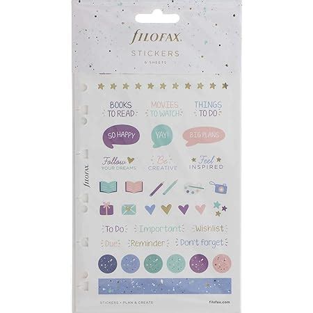 Filofax Multi Organiser Stickers Amazon It Cancelleria E Prodotti