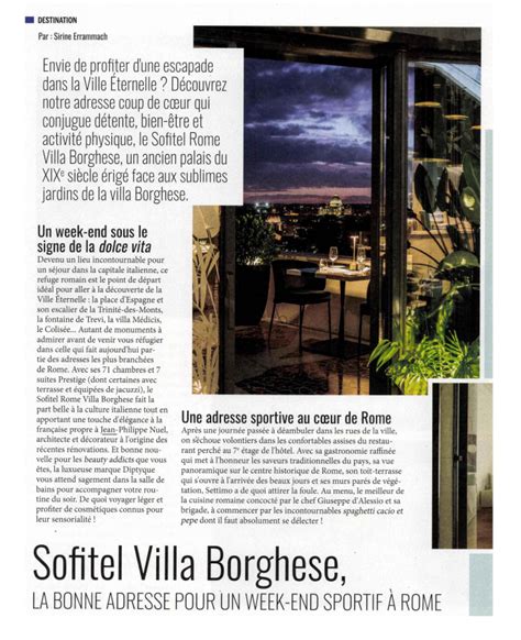 Sofitel Rome Villa Borghese Votre Beauté Jean Philippe Nuel