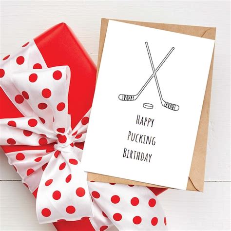 Printable Hockey Birthday Cards Etsy