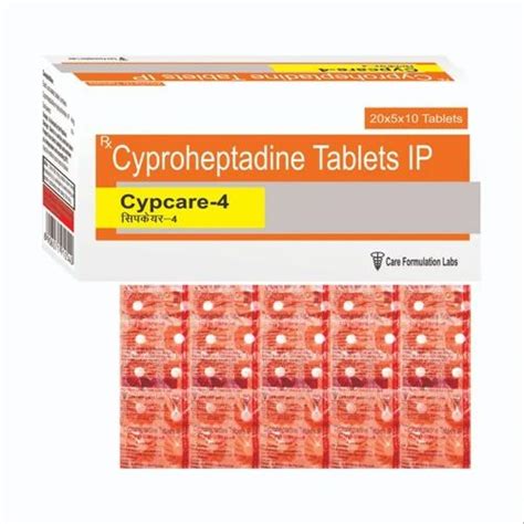 Cyproheptadine Hcl Medicine Tablets at Rs 41.8/stripe | Pharmaceutical ...