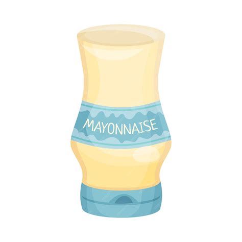 Майонез в пластиковой бутылке с векторным элементом этикетки | Премиум ...