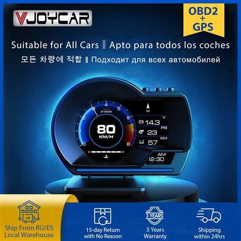 Vjoycar V60 Head Up Display OBD2 GPS Robaizkine Car Electronics Store