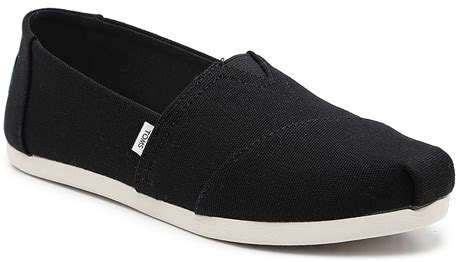 Toms Womens Classic Black Canvas Continental Shoes