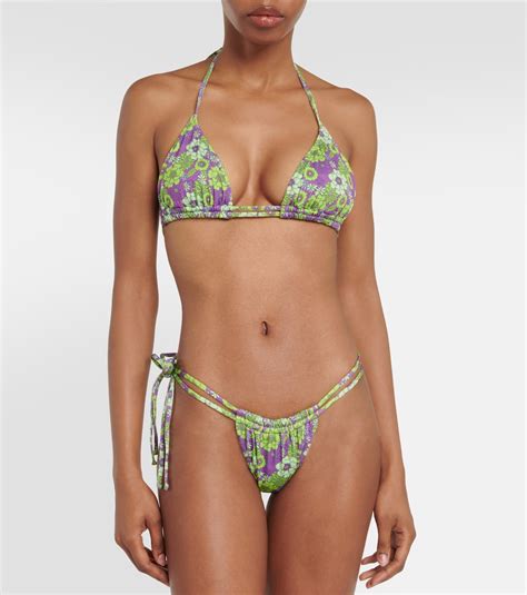 Seychelle Floral Bikini Top In Purple Bananhot Mytheresa