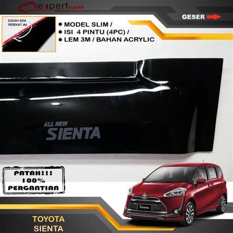 Talang Air Mobil SIENTA Model Slim Rata Flat Datar Dan Slim Cembung