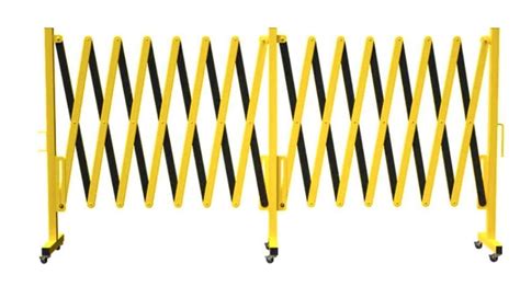 Whizmax Expandable Metal Barricades 16ft Yellow And Black Easy To