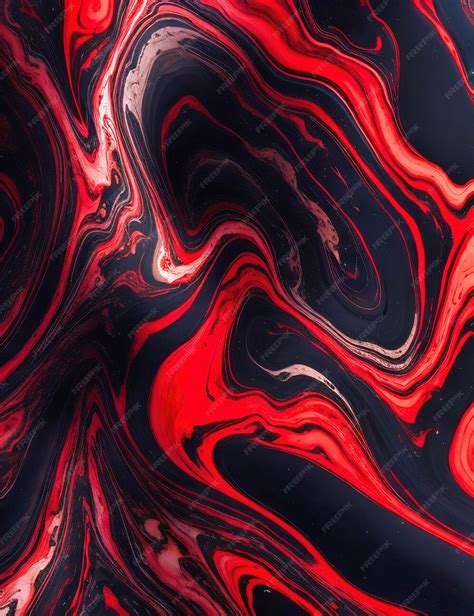 Premium Ai Image Red And Black Marble Pattern