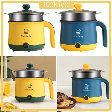 Kokiya Electric Mini Hot Pot Electric Ramen Cooker V US Cooking Pot Nonstick Mini Pot