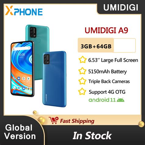 UMIDIGI A9 3GB 64GB Global Version 6 53 Android 11 5150mAh 13MP Back