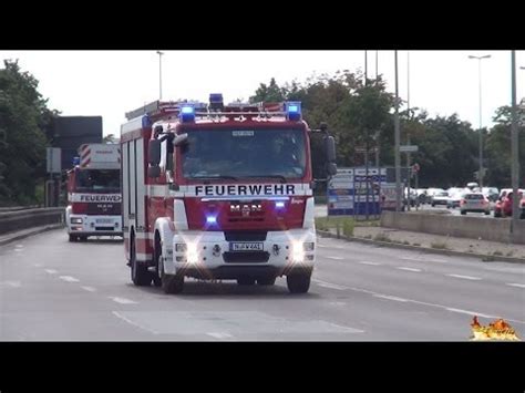 Wohnungsbrand Löschzug mit KLAF BF Nürnberg FW4 2 Perspektiven