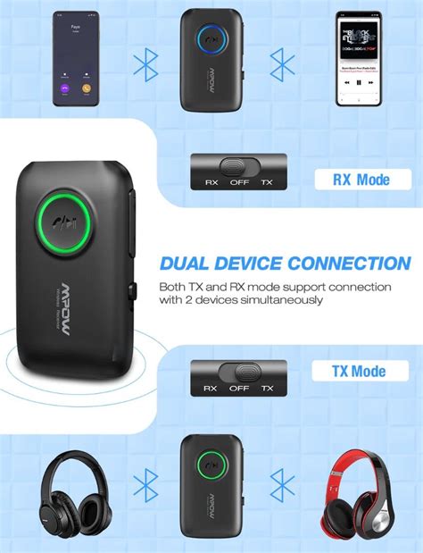 Mpow Bh A Bluetooth Transmitter Receiver Airplane Bluetooth