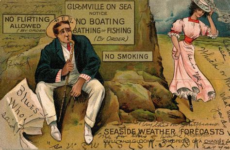 Vintage Postcard Seaside Weather Forecasts Vintage Romantic Humour