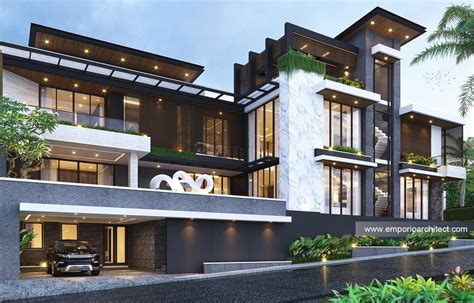 Desain Rumah Style Villa Bali Modern Tropis Lantai