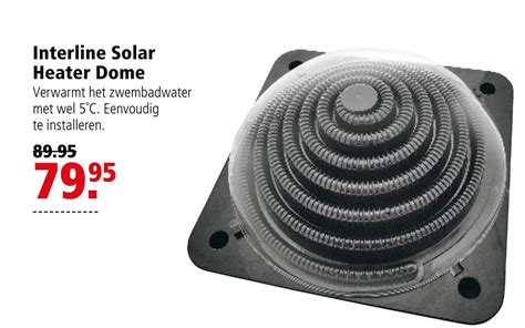 Interline Solar Heater Dome Zwembad Verwarming L Aanbieding Bij Welkoop