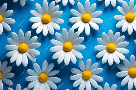 Premium AI Image | Daisy wallpaper blue abstract background