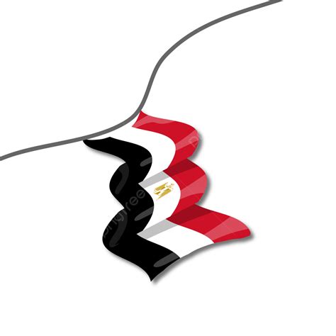 Egypt Flag Clipart Vector Wavy Egypt Flag Hanging Egypt Independence Patriotic Png Image For