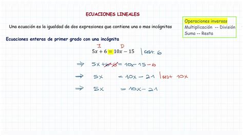 Ecuaciones Lineales Enteras Parte 1 YouTube