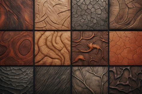 Premium AI Image | a series of tiles with a design that says " wood