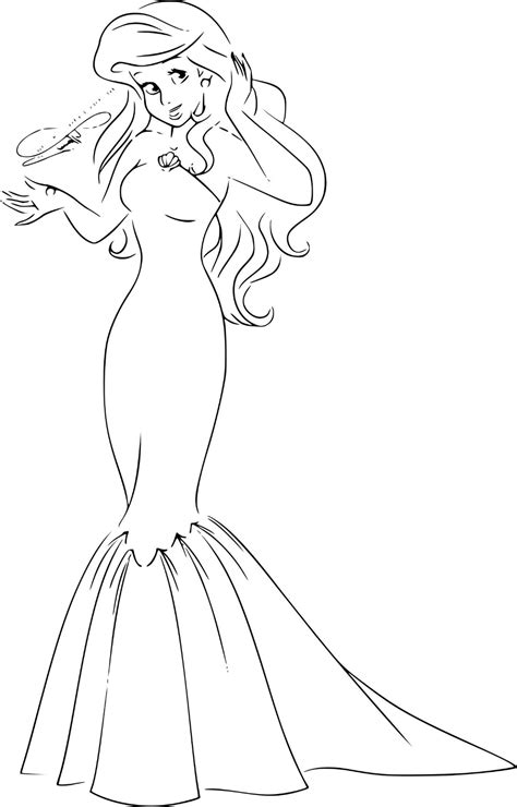 Ariel Para Pintarprincesa Ariel Para Pintar Imagens Para Colorir