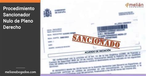 Procedimiento Sancionador Nulo De Pleno Derecho