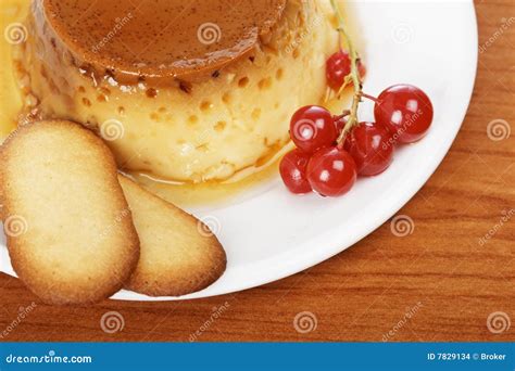 Cream caramel dessert stock photo. Image of culinary, plate - 7829134