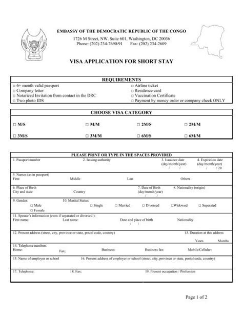 VISA APPLICATION FOR SHORT STAY 2M M 6M M Travisa