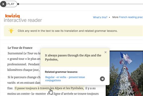 French Reading Practice Free Interactive Texts