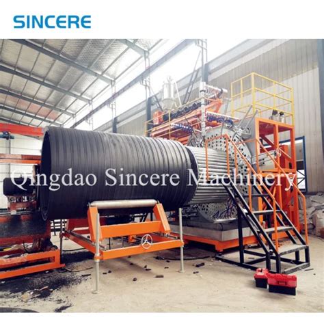 Hdpe Large Diameter Hollow Wall Winding Pipe Production Line Winding