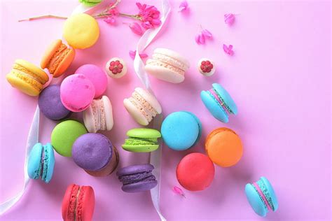 HD wallpaper: colorful, food, sweets, dessert, Macarons, macaroon, black background | Wallpaper ...