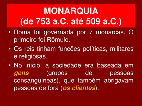 PPT ROMA ANTIGA DA MONARQUIA AO IMPÉRIO PowerPoint Presentation