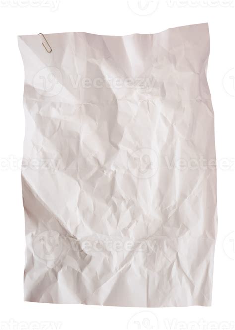 Crumpled Paper With Clip 34388897 Png