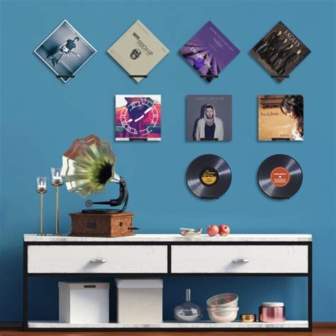 MyLifeUNIT: Vinyl Record Wall Mount, 6 Pack Record Holder for Albums ...