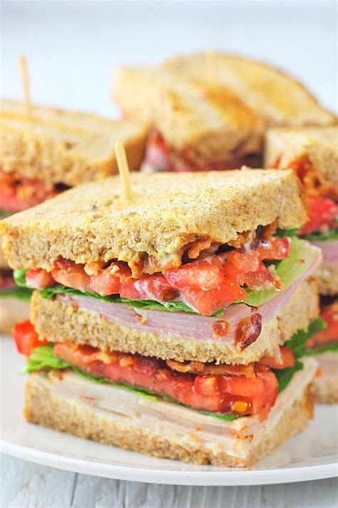 Ham and Turkey Club Sandwich • Now Cook This!