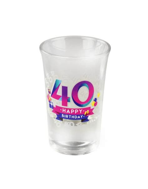 6 Happy Shot Glasses 40 Jaar 6 Borrelglaasjes 40 Jaar De