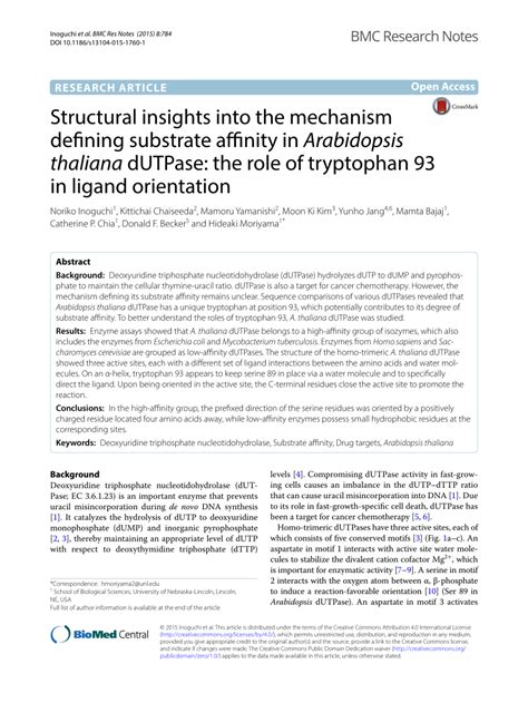 Pdf Structural Insights Into The Mechanism Defining Substrate