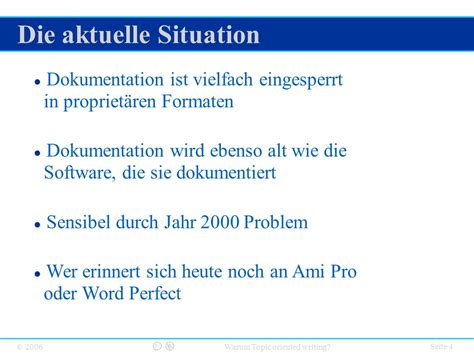 2006 Warum Topic Oriented Writing Warum Topic Oriented Writing