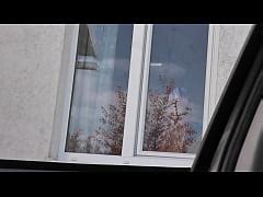 Public Nudity Driver Car Taxi Saw Naked Milf In Stockings Without Panties Which Washes