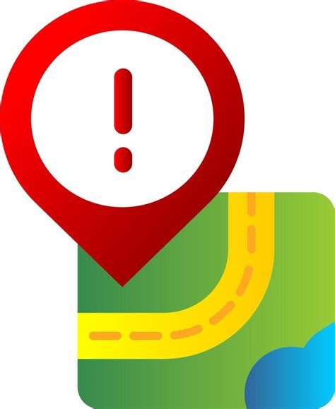 warning flat gradient icon  vector art  vecteezy