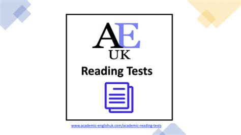 Academic Reading Tests Academic English UK