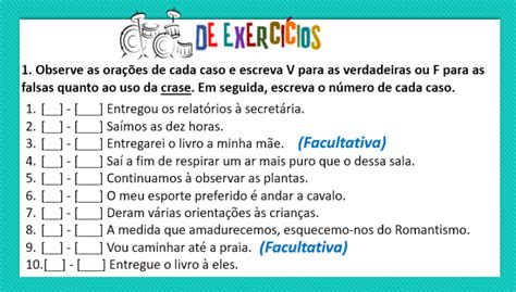 Crase Exercícios 2 Lição Prática