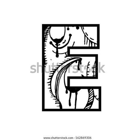 Artistic Font Letter Modern Artistic Shapes Stock Vector Royalty Free