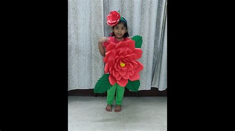 Rose Costume Flower Costume Fancy Dress Competition Rose Flower