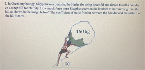 Solved 2. In Greek mythology, Sisyphus was punished by Hades | Chegg.com