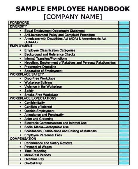 Employee Handbook Template Is To Guide Employees In Their Conduct And Performance It Contains